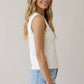 Grommet Ruffle Sleeve Tank Top