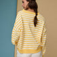 Yellow Striped Crewneck Sweater