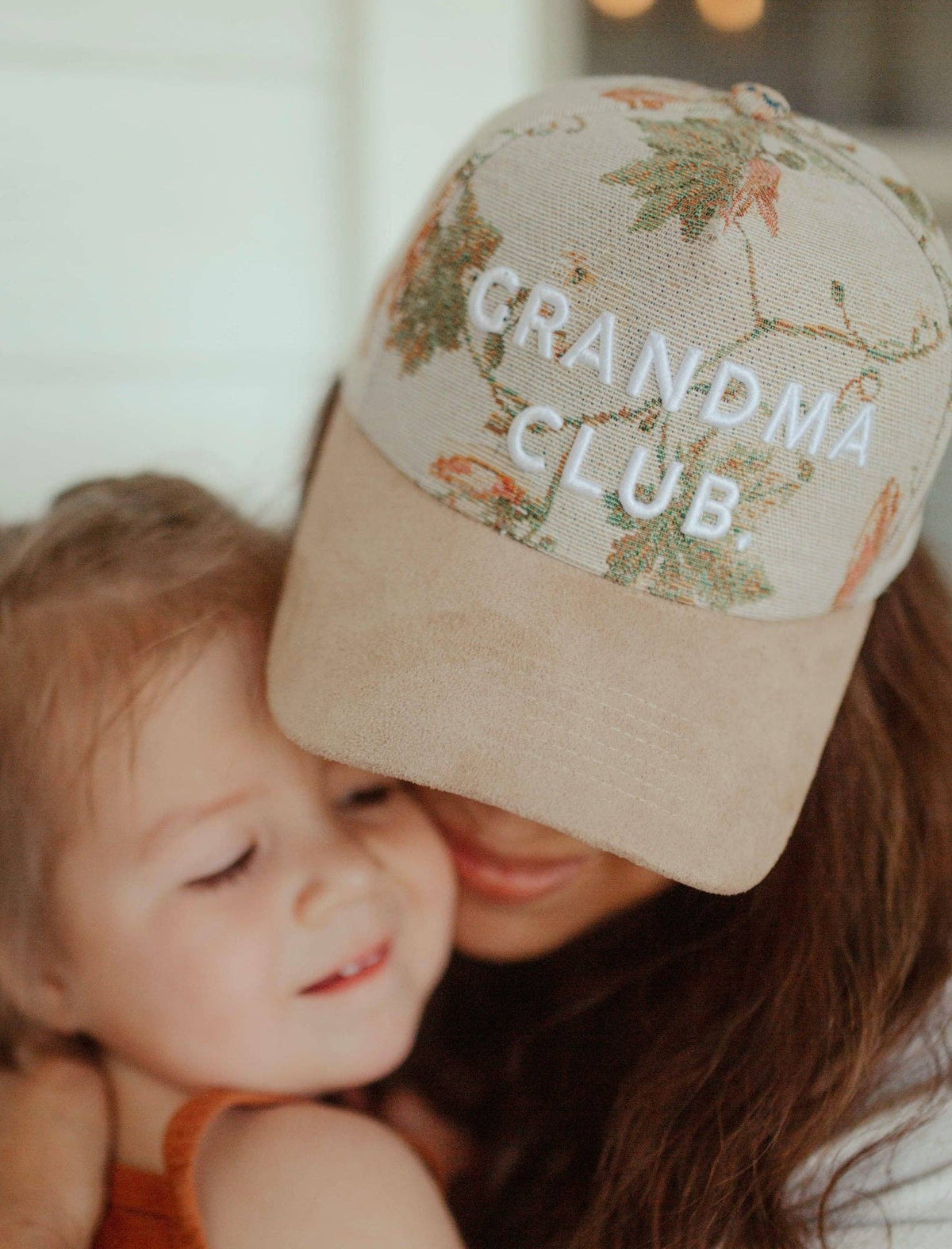 Grandma Club Floral Snapback Cap