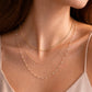 18K Gold Plated Waterproof Stainless Steel Layered Chain Necklace