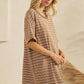 Stripe Knit Pullover Big Top Dress