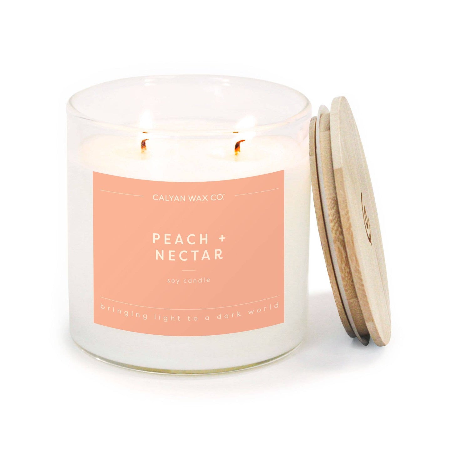 Peach + Nectar Glass Tumbler Soy Candle