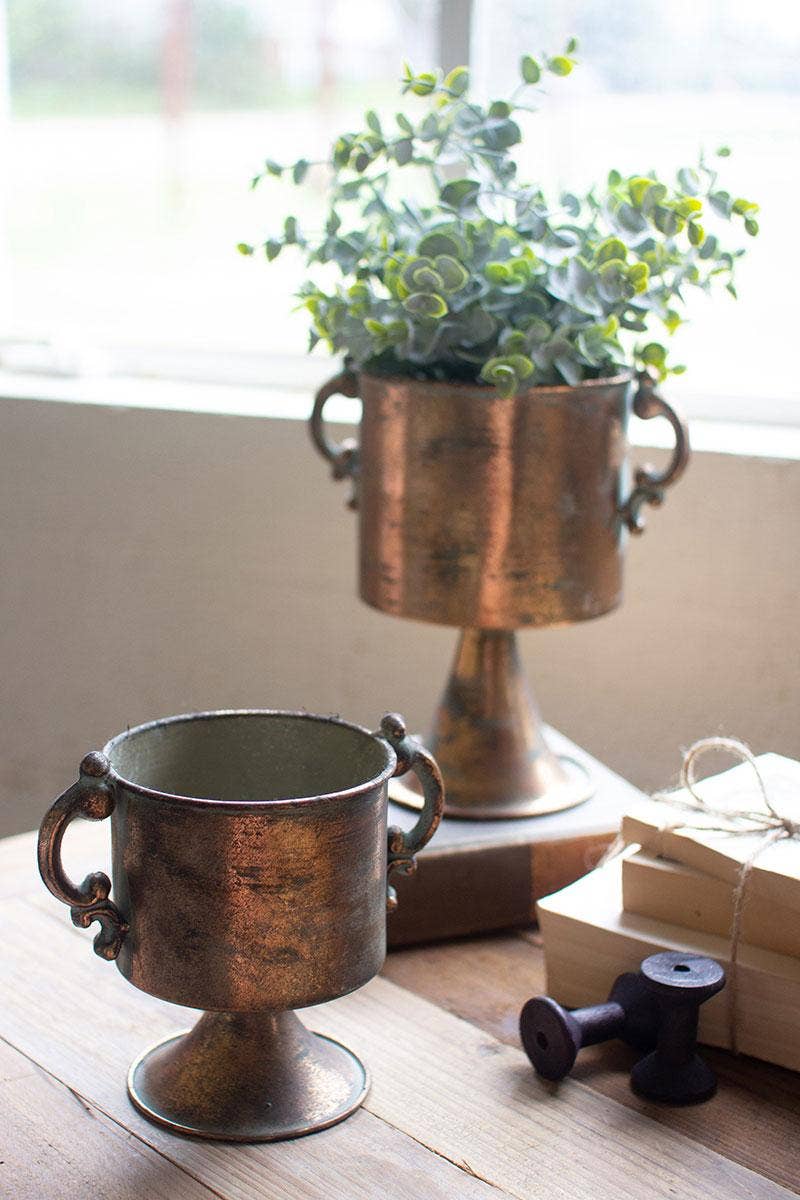Antique Copper Finish Planter