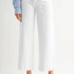 Optic White Scissor Cut Wide Leg Jeans
