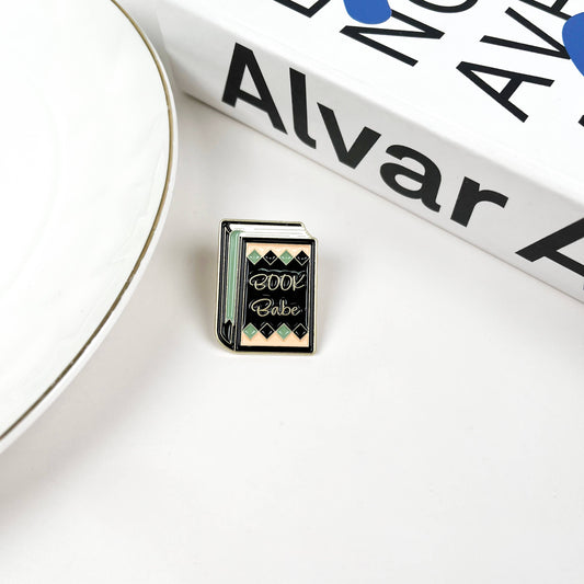 Book Babe Brooch Badge