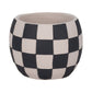 Black/White Pottery Checkerboard Rounded Planter (7 in.)