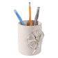 Ivory Ceramic Flower Pencil Cup (4 in.)
