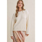 Cream / Camel Open Back Gingham Bow Sweater