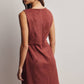 Burgundy Stretch Suede Sleeveless Mini Dress