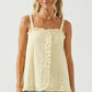 Ruffle Detail Shirt Tank Top