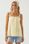 Ruffle Detail Shirt Tank Top