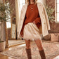 Satin Cream Lace Trim Mini Skirt