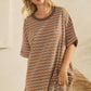 Stripe Knit Pullover Big Top Dress