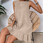 Sleeveless Ruffle Trim Halter Dress