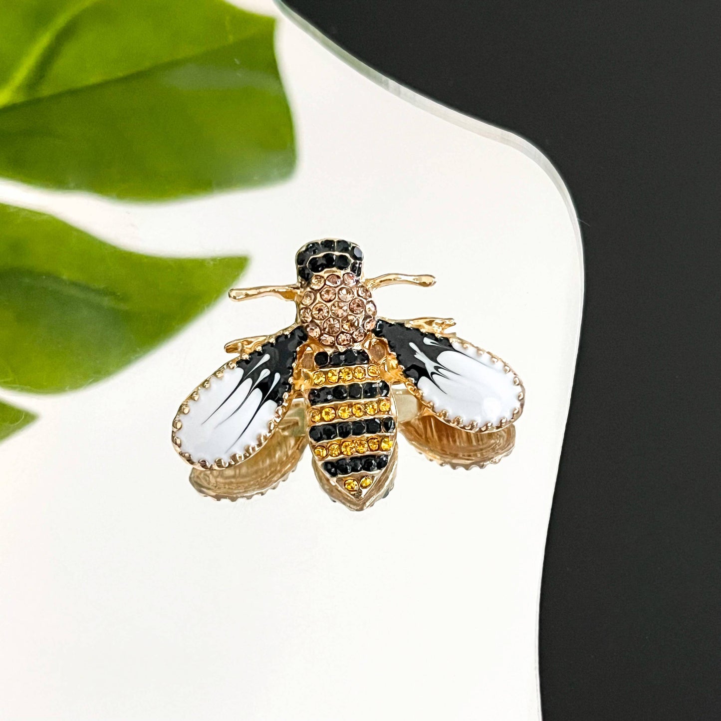 Rhinestone Bee Brooch