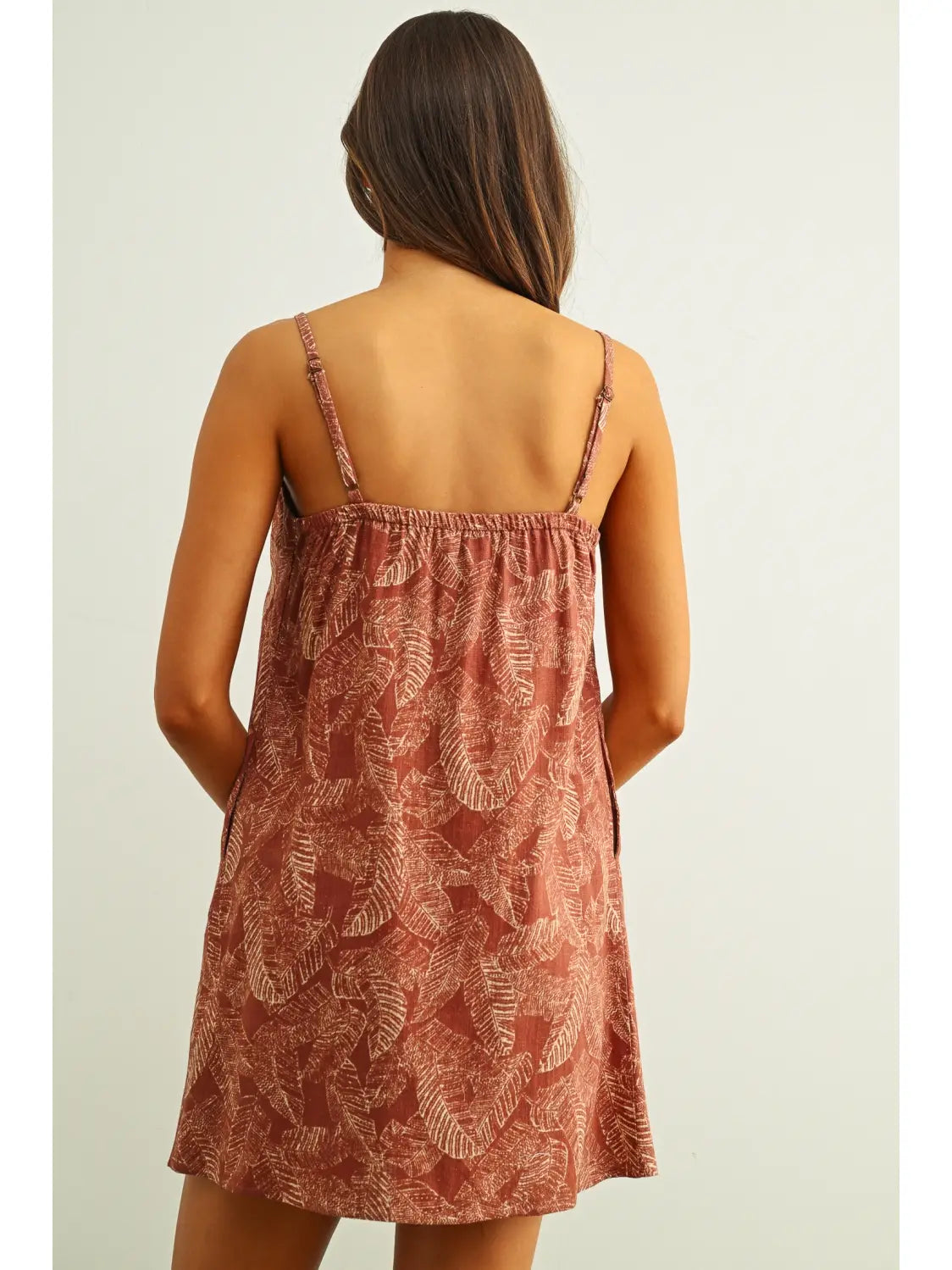 Fall Leaf Print Dress