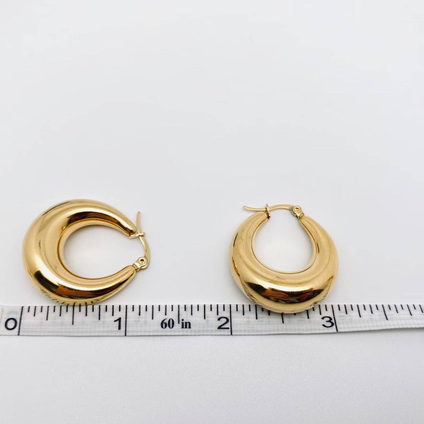 Geometric Gold-Plated Huggies