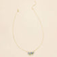 Purple Cornflower/Gold Pressed Flower Necklace
