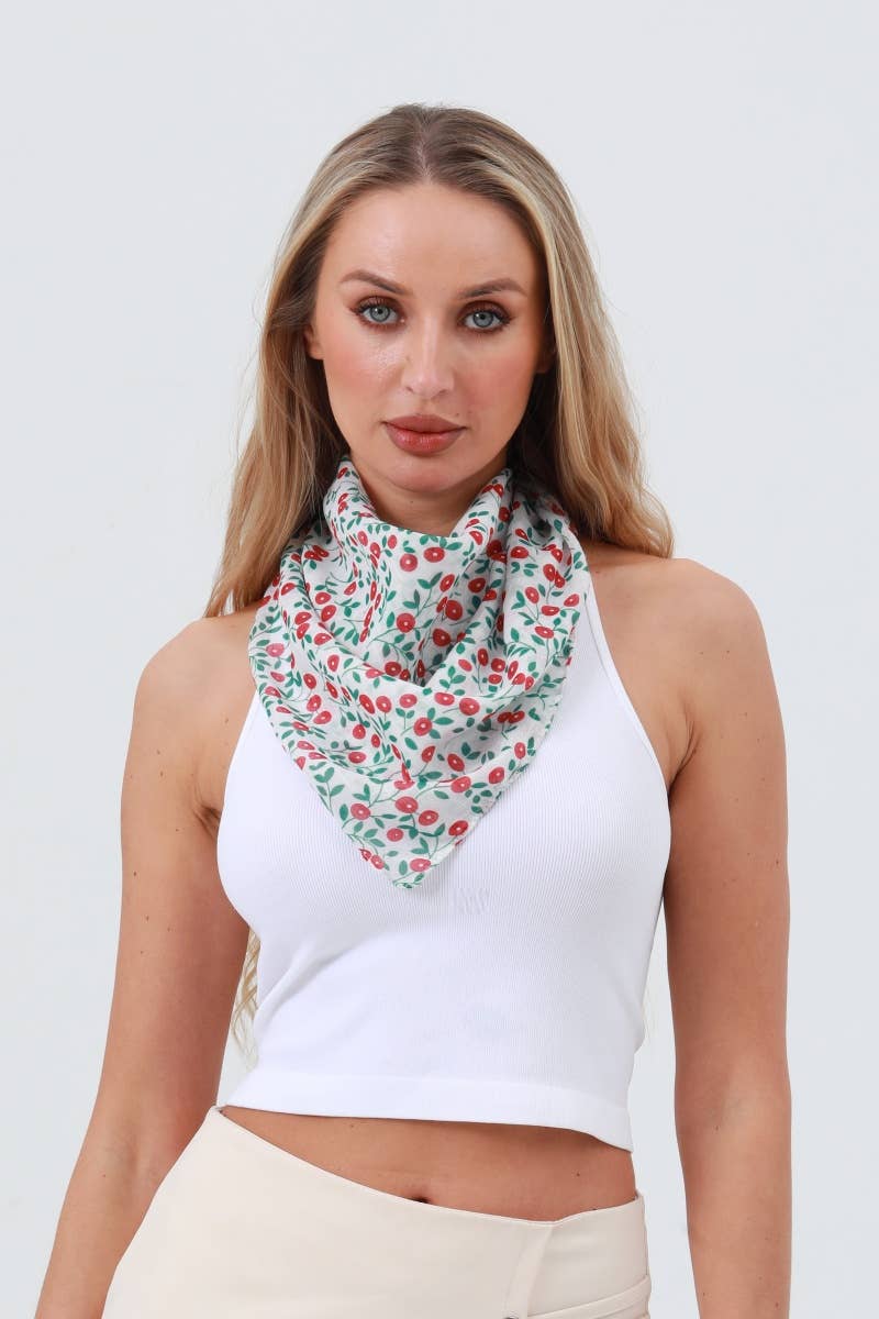 Printed Square Scarf 27.5" x 27.5"