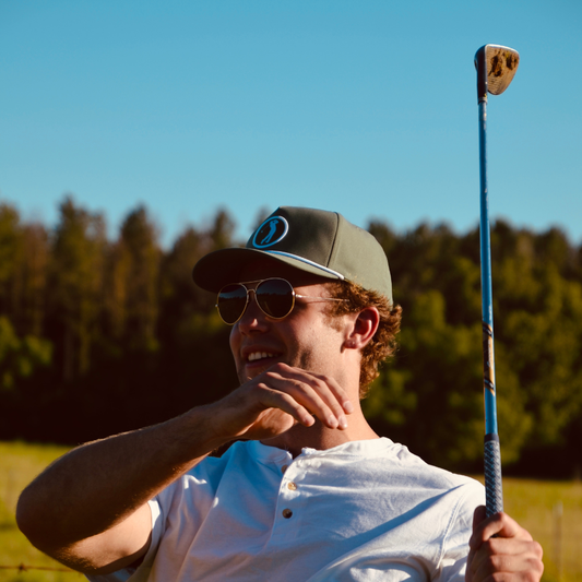 Green Circle Golfer Roped Hat