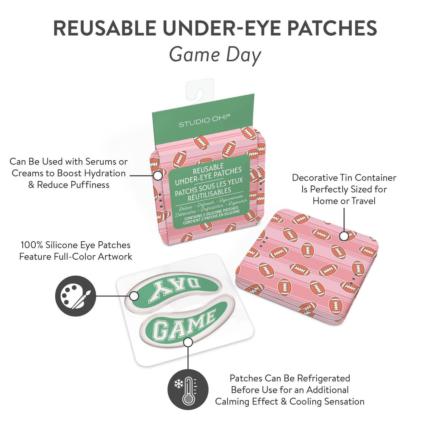Game Day Reusable Under-Eye Patches