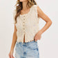 Boho Crochet Embroidery Gauze Floral Cotton Top