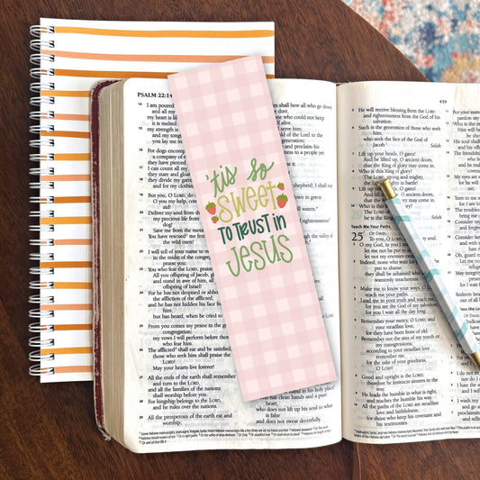 'Tis So Sweet Bible Verse Bookmark