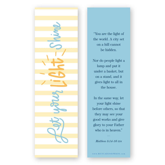 Let Your Light Shine Bible Verse Bookmark