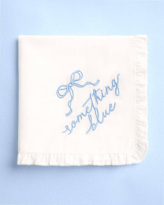 Something Blue Embroidered Handkerchief