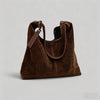 Suede Chocolate Hobo Shoulder Bag