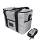 Black/White Striped Cooler Bag