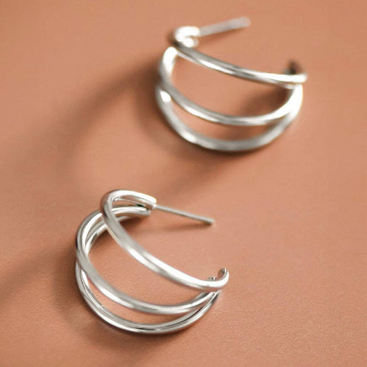 Tarnish-Resistant Waterproof Stainless Steel Hoop Earrings
