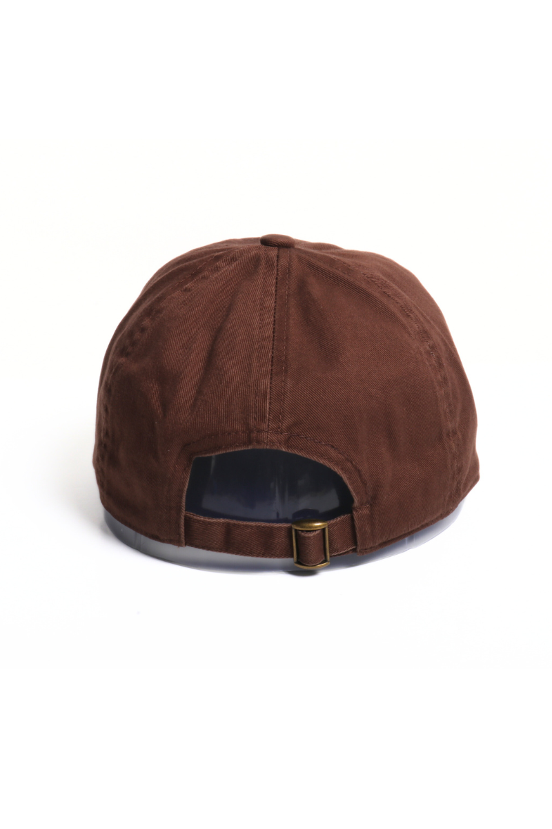 COFFEE PLEASE Embroidered Brown Baseball Cap