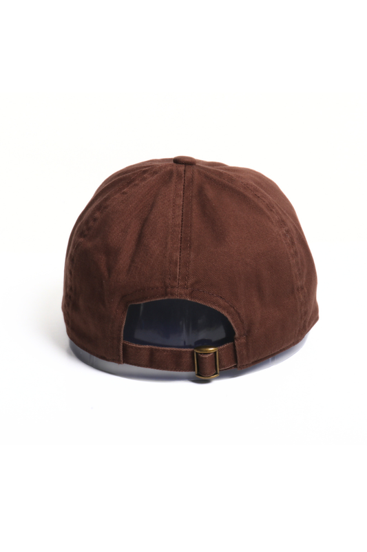 COFFEE PLEASE Embroidered Brown Baseball Cap