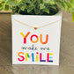 You Make Me Smile Heart Necklace On Card Gift - Gold Heart