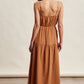 Embroidered Lace Vest & Sleeveless Midi Dress Set