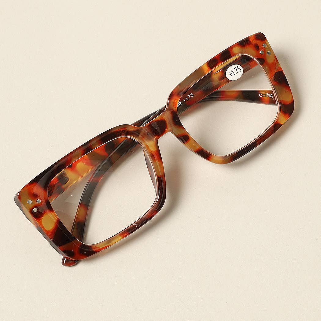 Tortoise Rectangle Reading Glasses