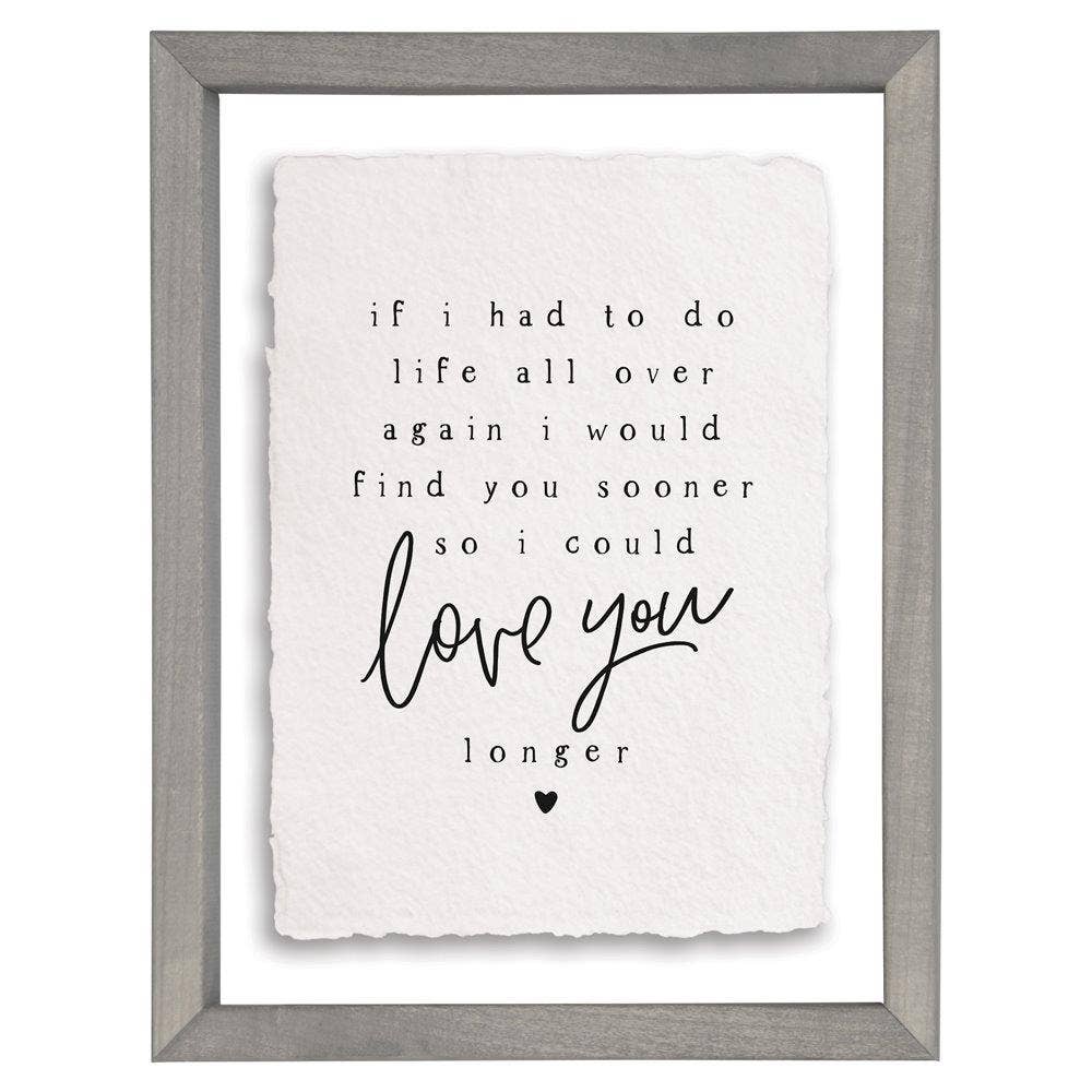 Love You Longer Floating Art Rectangle