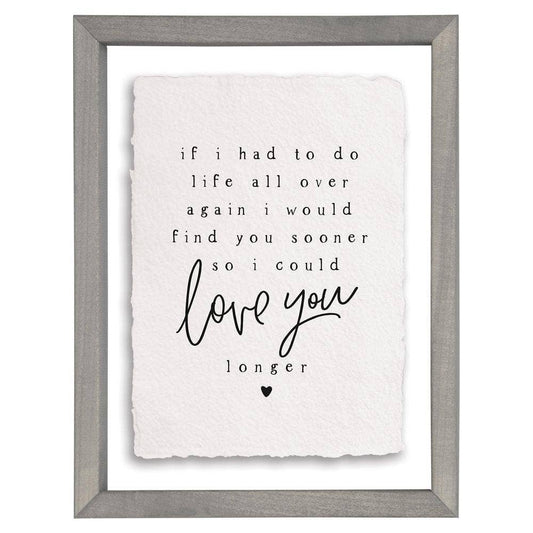 Love You Longer Floating Art Rectangle