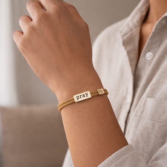 Pray, Philippians 4:6 Cord Bracelet