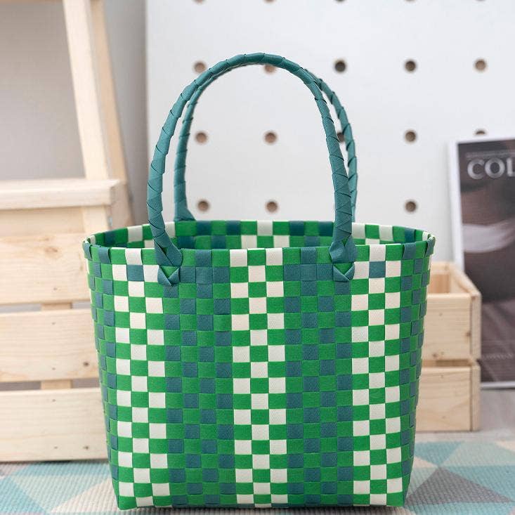 Vacation Lattice Picnic Basket Tote Bag
