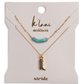 "Stride" Gold Boot with Turquoise Necklace Set