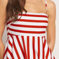 Ivory + Red Striped Dress