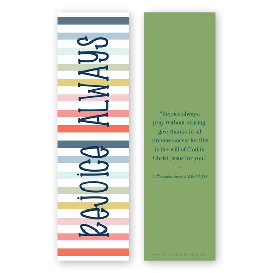 Rejoice Always Bible Verse Bookmark