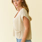 Ivory Chunky Stitch Sweater w/Patch Pocket Vest
