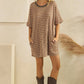 Stripe Knit Pullover Big Top Dress