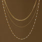 18K Gold Plated Waterproof Stainless Steel Layered Chain Necklace