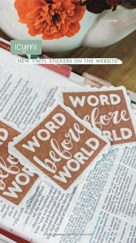 Word Before World Sticker