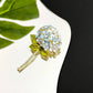 Enamel Hydrangea Brooch, Elegant Flower Lapel Pin