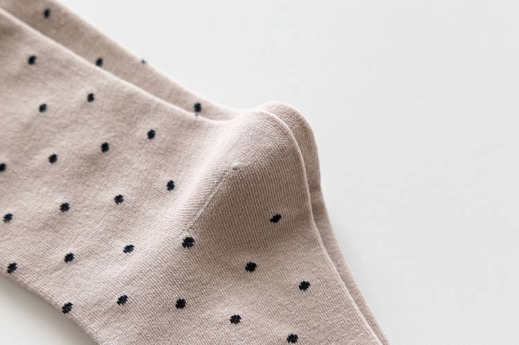 Edge Cuffs Polka Dot Stacked Socks